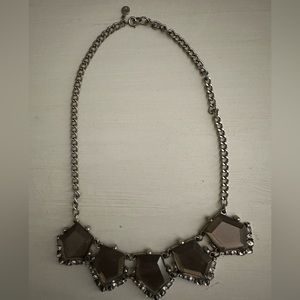 LOFT silver statement necklace